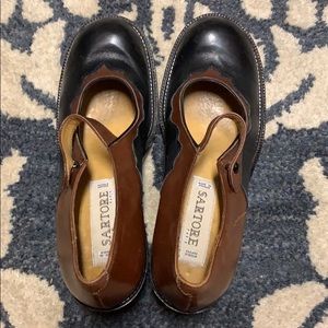 Amazing blk & brwn Maryjane. 3” heel. Barney’s NY